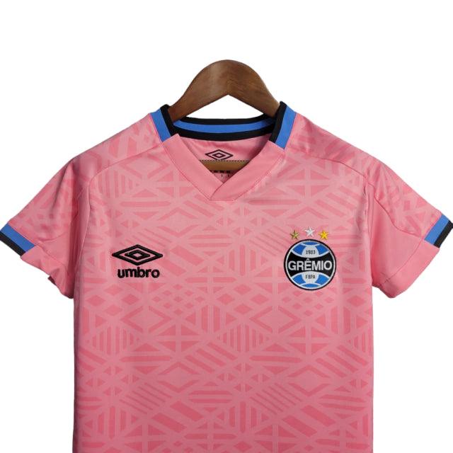 Camisa Grêmio Outubro Rosa 22/23 - Torcedor Feminina - Rosa - Manto Elegante