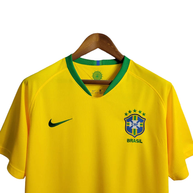 Camisa do Brasil I (Home) 2018 - Torcedor Masculina - Amarelo - Manto Elegante