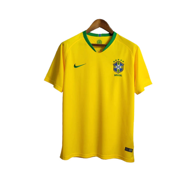 Camisa do Brasil I (Home) 2018 - Torcedor Masculina - Amarelo - Manto Elegante