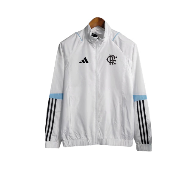 Jaqueta Corta-Vento Flamengo 23/24 - Masculina - Branco - Manto Elegante