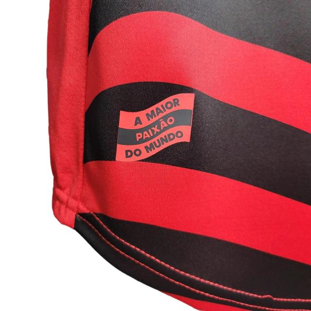 Camisa Flamengo III 22/23 - Torcedor Feminina - Vermelho e Preto - Manto Elegante