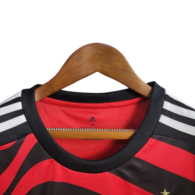 Camisa Flamengo III 22/23 - Torcedor Feminina - Vermelho e Preto - Manto Elegante