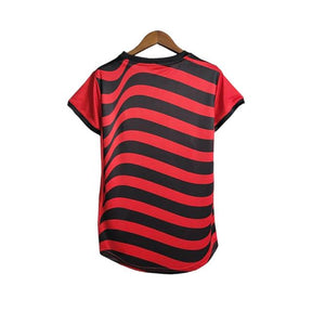 Camisa Flamengo III 22/23 - Torcedor Feminina - Vermelho e Preto - Manto Elegante