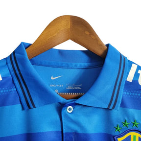 Camisa do Brasil 22/23 - Torcedor Masculina - Polo / Azul com Patrocínios - Manto Elegante