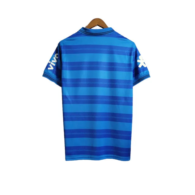 Camisa do Brasil 22/23 - Torcedor Masculina - Polo / Azul com Patrocínios - Manto Elegante