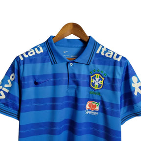 Camisa do Brasil 22/23 - Torcedor Masculina - Polo / Azul com Patrocínios - Manto Elegante