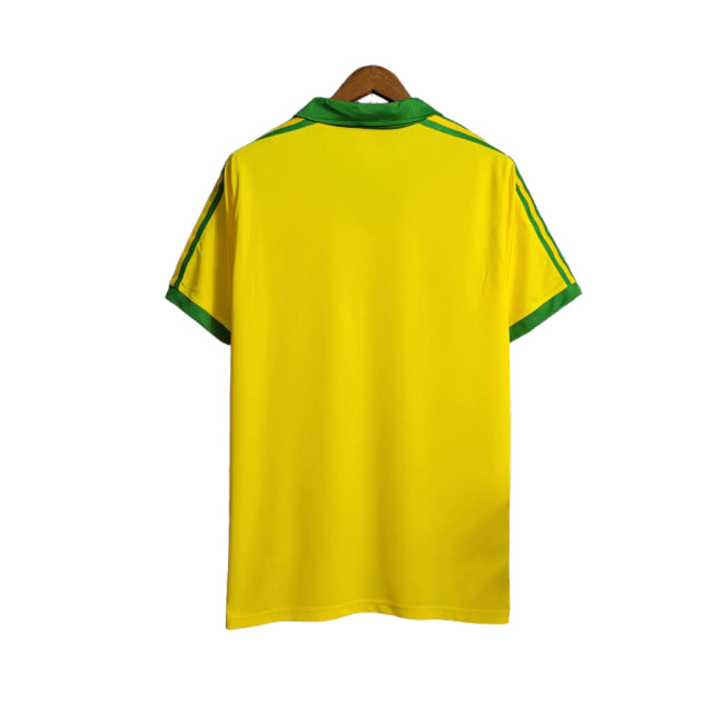 Camisa Retrô do Brasil I 1979 - Torcedor Masculina - Amarelo - Manto Elegante