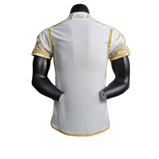 Camisa Real Madrid Edição Especial 23/24 - Jogador Masculina - Branco e Dourado