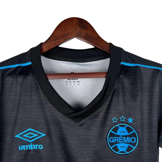 Camisa Grêmio III 23/24 - Torcedor Feminina - Preto - Manto Elegante