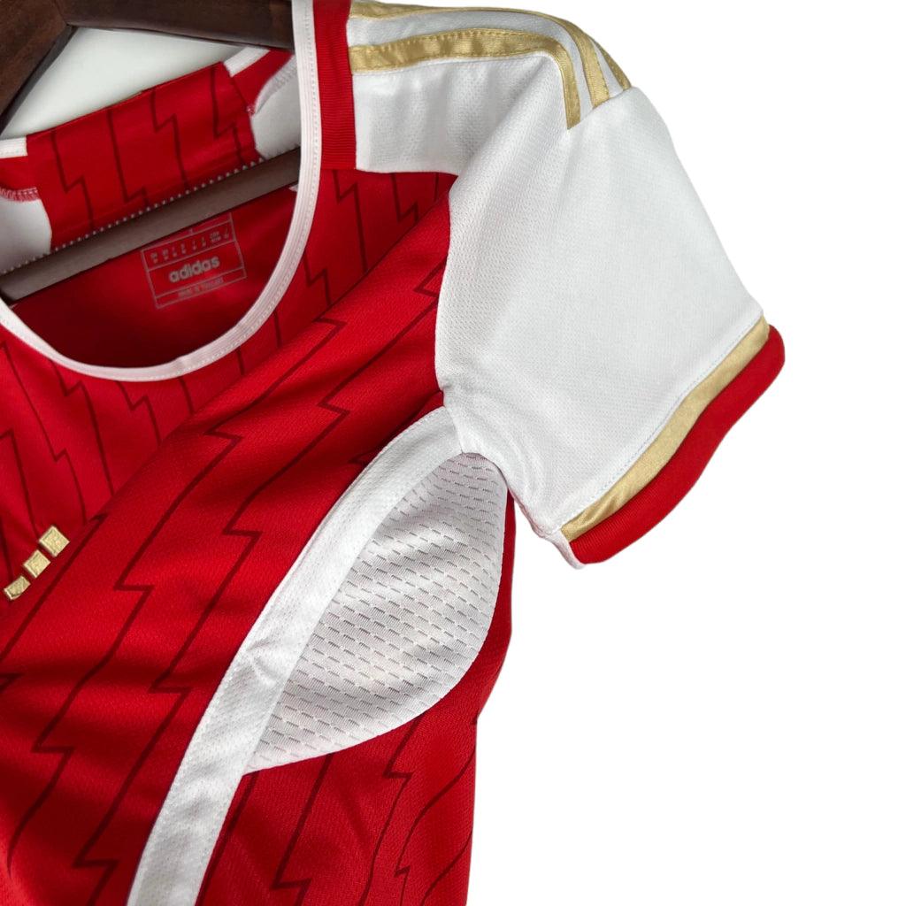 Camisa Arsenal I (Home) 23/24 - Torcedor Feminina - Vermelho - Manto Elegante