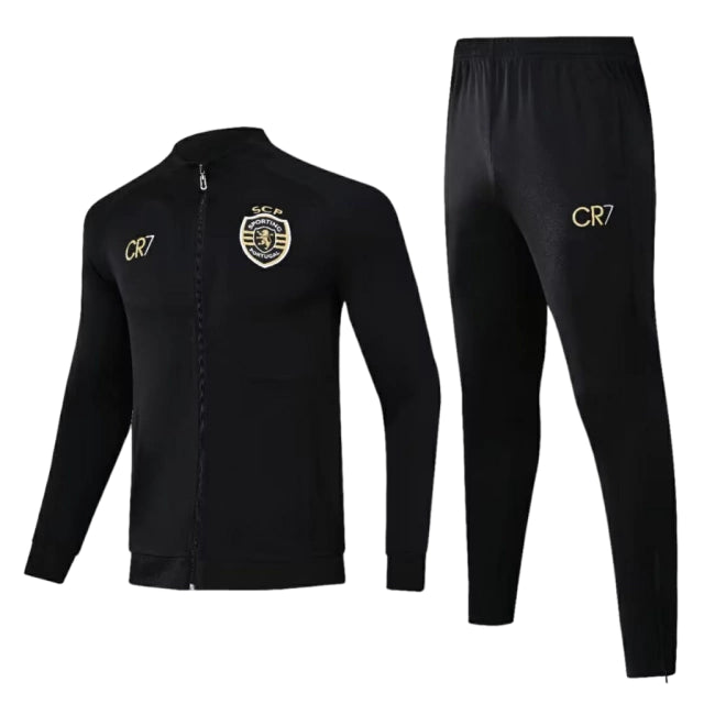 Conjunto Sporting Lisboa 23/24 - Masculino CR7 - Preto - Manto Elegante