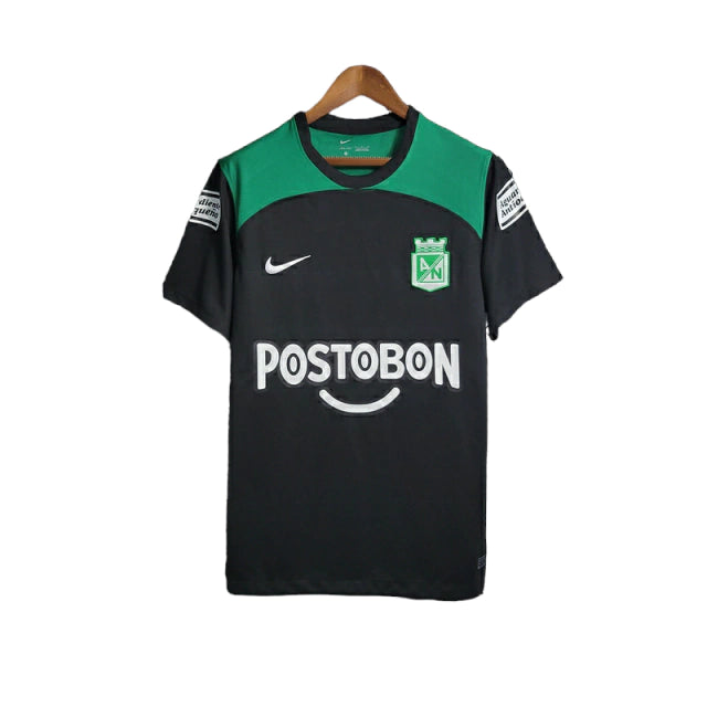 Camisa Atlético Nacional II (Away) 23/24 - Torcedor Masculina - Preto e Verde - Manto Elegante