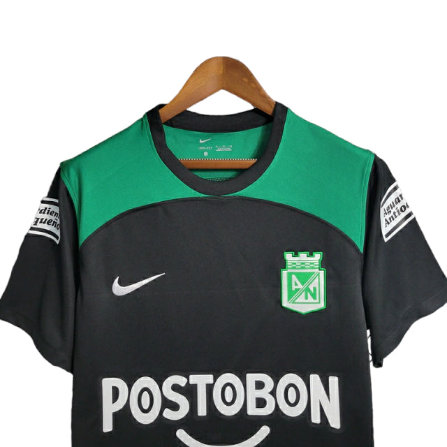 Camisa Atlético Nacional II (Away) 23/24 - Torcedor Masculina - Preto e Verde - Manto Elegante