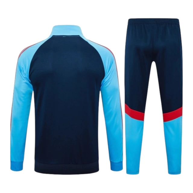 Conjunto Arsenal 2024 - Azul e Vermelho com Zíper