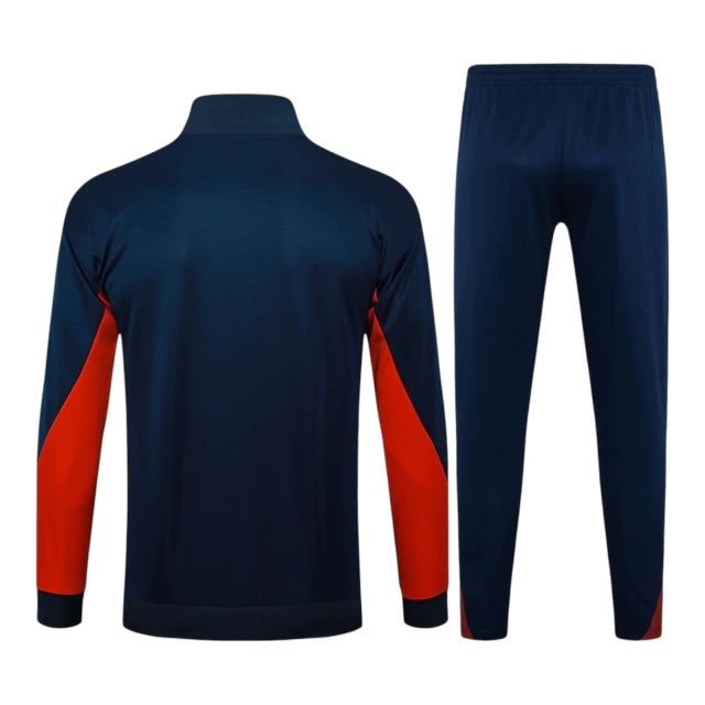 Conjunto Barcelona 2025 - Azul e Vermelho com Zíper