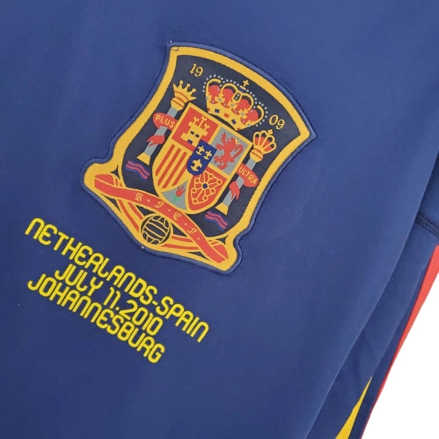 Camisa Manga Longa Retrô Espanha II (Away) 2010 - Torcedor Masculina - Azul