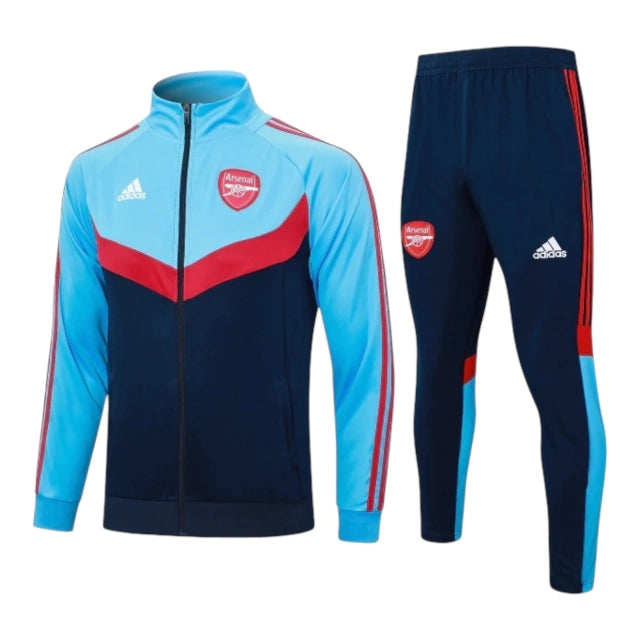Conjunto Arsenal 2024 - Azul e Vermelho com Zíper