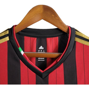 Camisa Manga Longa Retrô Milan I (Home) 13/14 - Torcedor Masculina - Vermelho e Preto