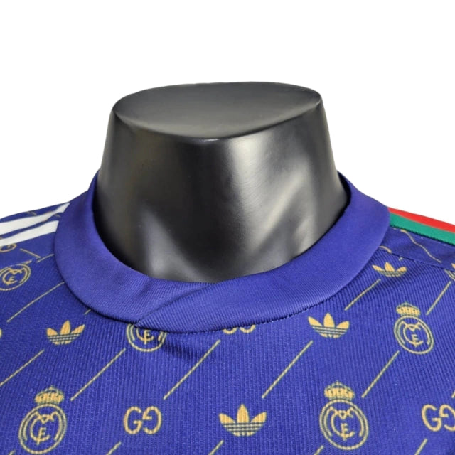 Camisa Real Madrid Edição Especial GUCCI 24/25 - Jogador Masculina - Azul