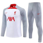 Conjunto Liverpool 23/24 - Masculino - Cinza e Branco