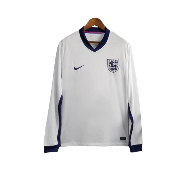 Camisa Manga Longa Seleção da Inglaterra I (Home) 24/25 - Torcedor Masculina - Branco