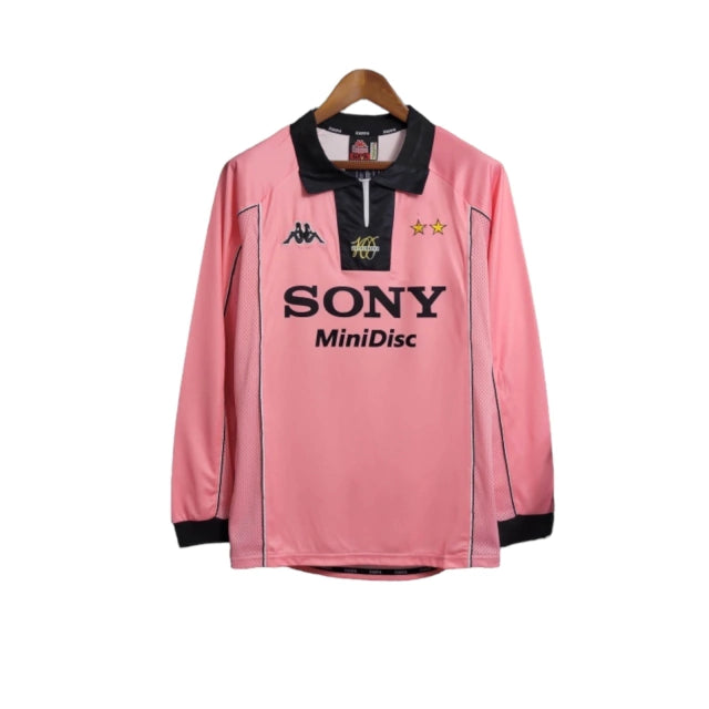 Camisa Manga Longa Retrô Juventus II (Away) 97/98 - Torcedor Masculina - Rosa