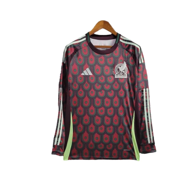 Camisa Manga Longa Seleção do México I (Home) 24/25 - Torcedor Masculina - Vermelho