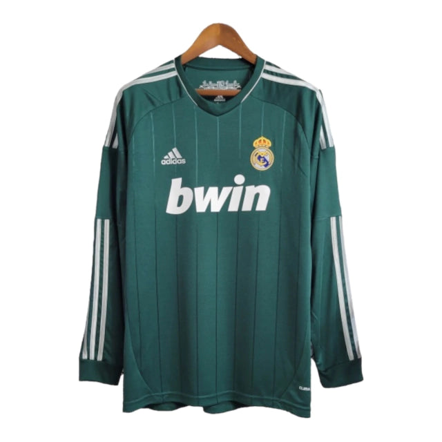 Camisa Manga Longa Retrô Real Madrid II (Away) 12/13 - Torcedor Masculina - Verde