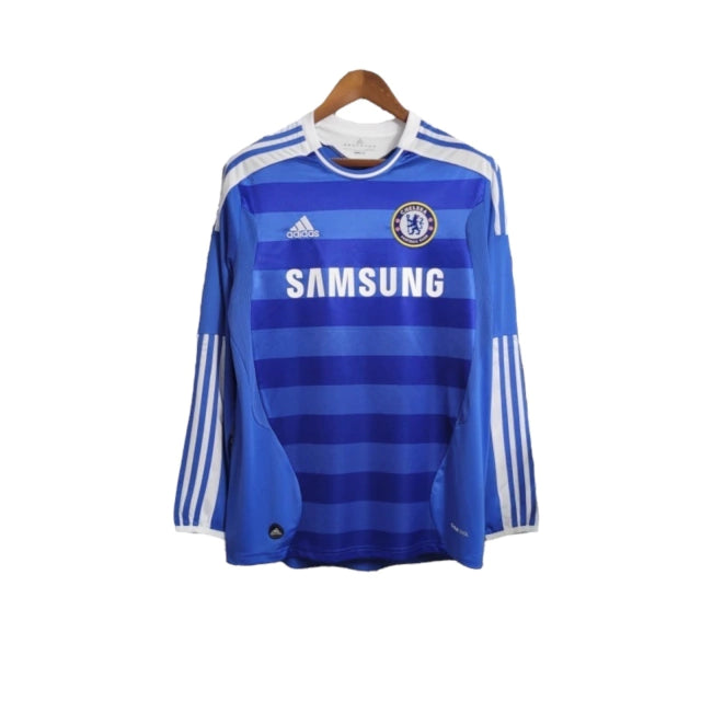 Camisa Manga Longa Retrô Chelsea I (Home) 11/12 - Torcedor Masculina - Azul e Branco