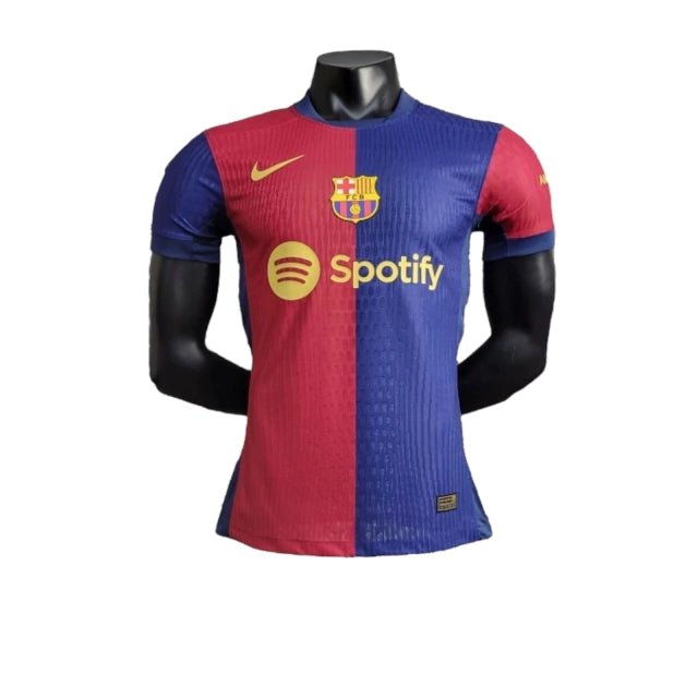 Camisa Barcelona I (Home) 24/25 - Jogador Masculina - Vermelho e Azul