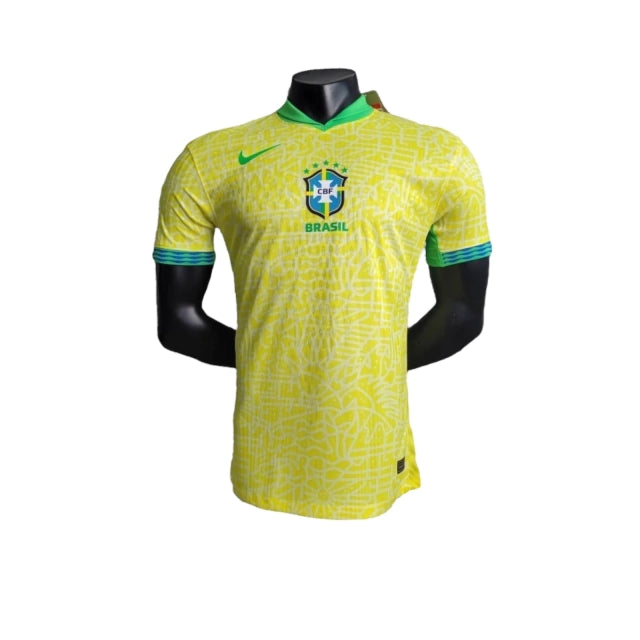 Camisa Seleção do Brasil I (Home) 24/25 - Jogador Masculina - Amarelo