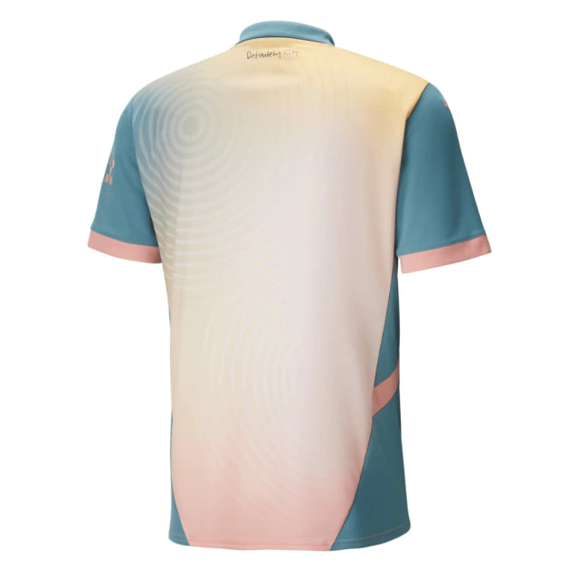 Camisa Manchester City IV (Fourth) 24/25 - Torcedor Masculina - Azul e Rosa