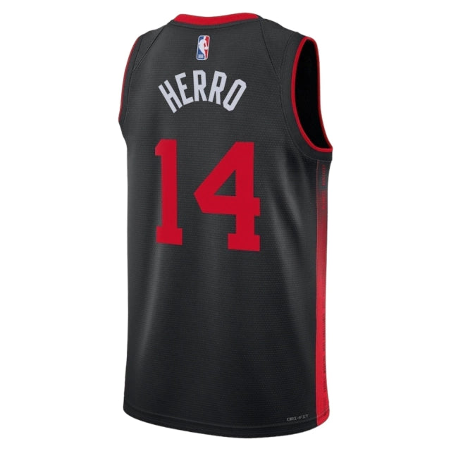 Camiseta Regata Miami Heat 23/24 - Masculina - Preto e Vermelho