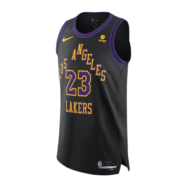 Camiseta Regata Los Angeles Lakers 23/24 - Masculina - Preto e Amarelo