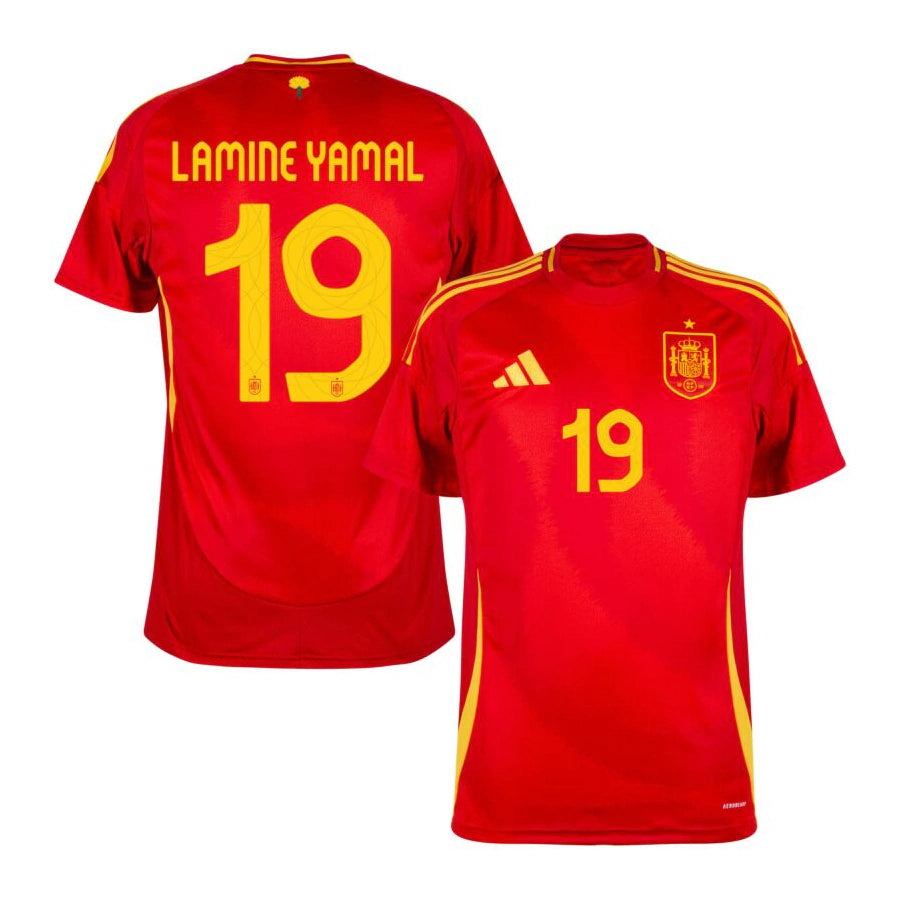 Camisa Seleção Espanha Personalizada (Home) 2024 - Torcedor Masculina - Vermelho