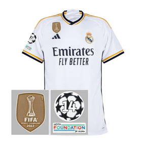 Camisa Real Madrid I (Home) 23/24 - Torcedor Masculina - Branco