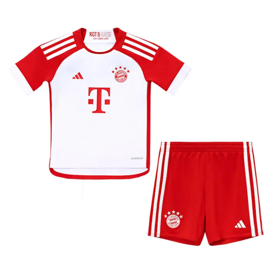 Conjunto Infantil Bayern de Munique I (Home) 23/24 - Branco