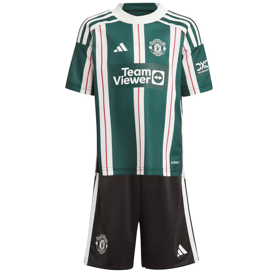 Conjunto Infantil Manchester United II (Away) 23/24 - Verde