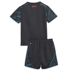 Conjunto Infantil Manchester City III (Third) 23/24 - Preto