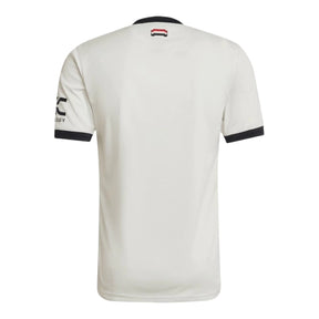 Camisa Manchester United III (Third) 24/25 - Torcedor Masculina - Branco, Preto e Vermelho