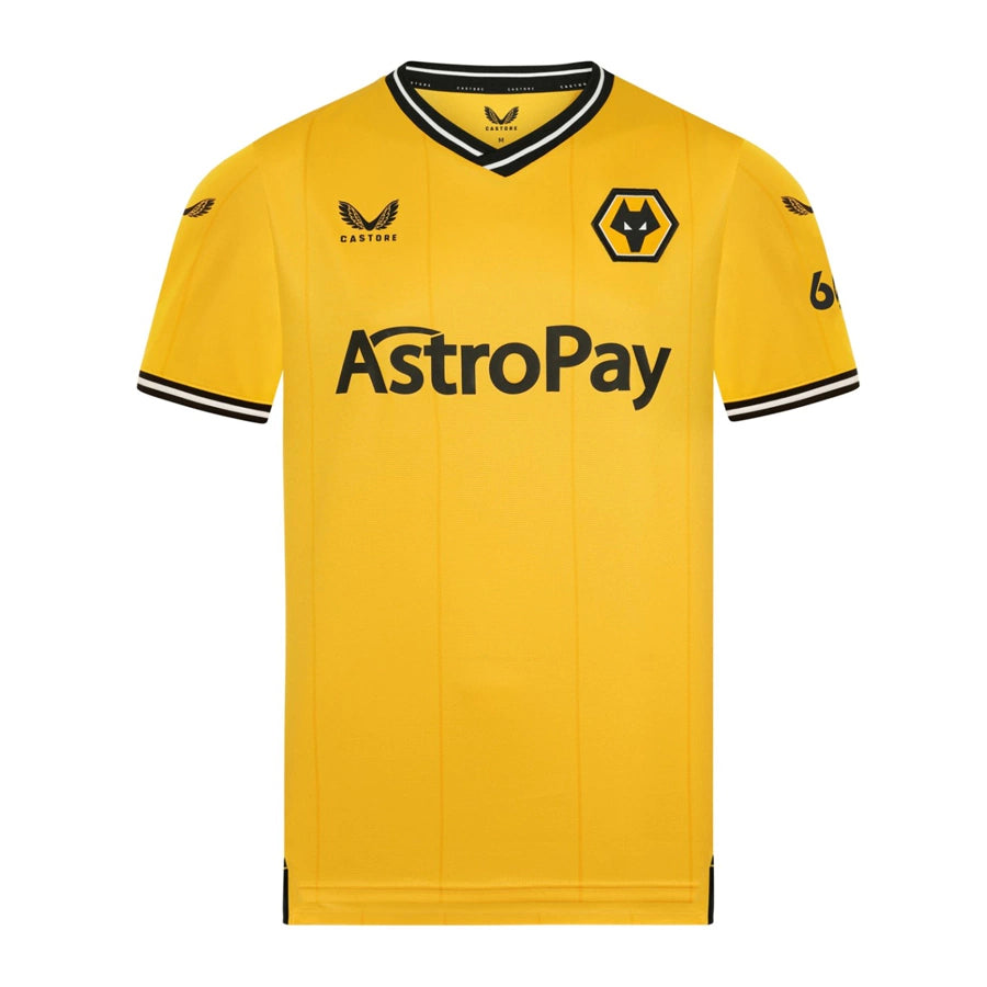 Camisa Wolves I (Home) 23/24 - Torcedor Masculina - Amarelo - Manto Elegante